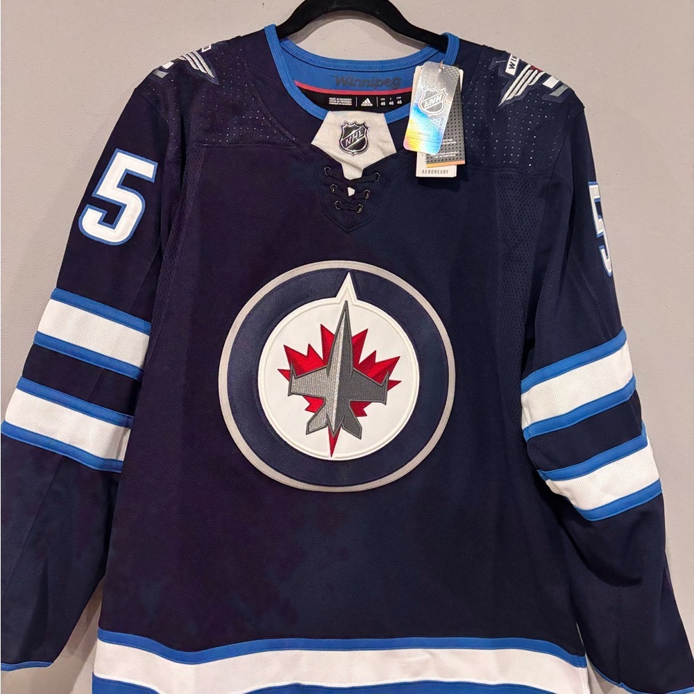 Winnipeg Jets Scheifele Navy and White NHL Jersey